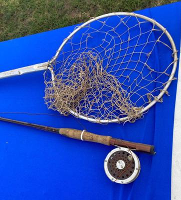 Fly Fishing Reel and Old Net, Needs Repair