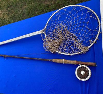 Fly Fishing Reel and Old Net, Needs Repair