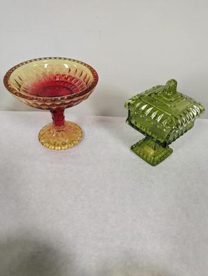 Vintage Depression Glass Candy Dishes