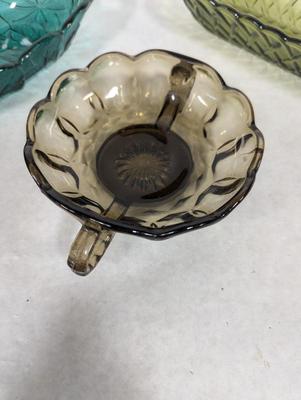 Vintage Anchor Hocking Smokey Dish, Indiana Glass Dishes