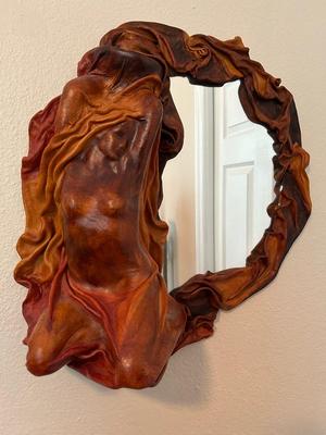 Lot 2.5 Mirror -- Leather Sculpture of Nude