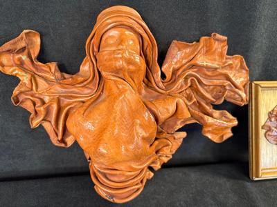 Lot 4. Pair of Leather Wall Sculptures