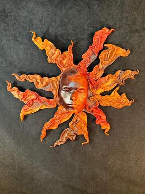 Lot 2.75. Sunburst Leather Sculpture