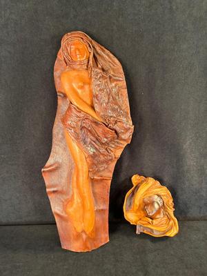 Lot 5. Pair of Leather Wall Sculptures