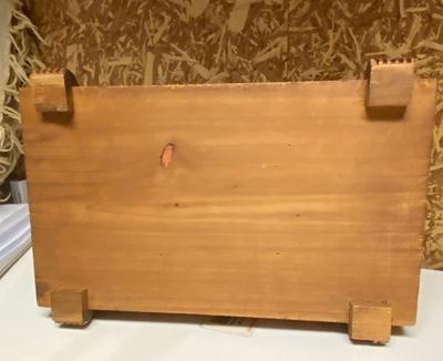 Vintage Carved Cedar Jewelry Box