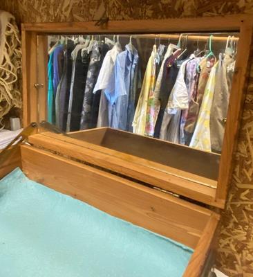 Vintage Carved Cedar Jewelry Box