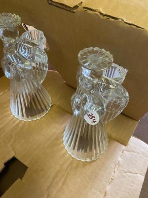 Vintage AVON Glass Angel Candlesticks