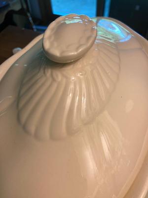 Ceramic Soup Tureen and Platter