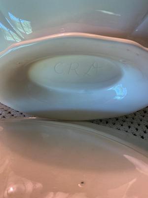 Ceramic Soup Tureen and Platter