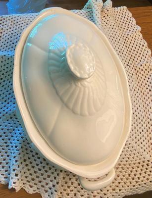 Ceramic Soup Tureen and Platter