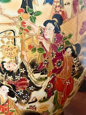 Vintage JUMBO Satsuma Egg Japanese Porcelain