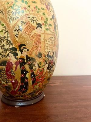 Vintage JUMBO Satsuma Egg Japanese Porcelain