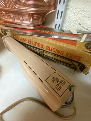 Vintage Kitchen Molds and Slicing Knife