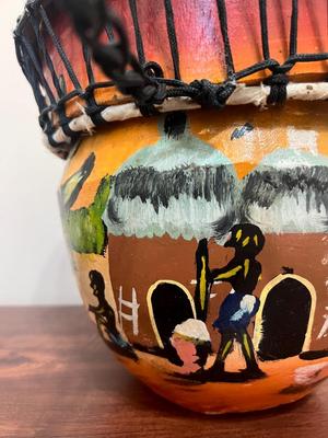 GHANA Hand Painted Drum