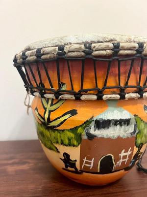 GHANA Hand Painted Drum