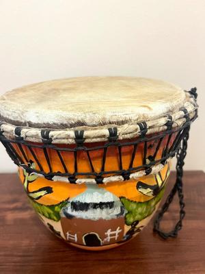 GHANA Hand Painted Drum