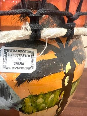 GHANA Hand Painted Drum