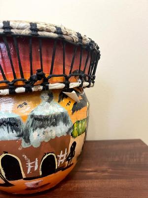 GHANA Hand Painted Drum