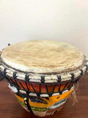 GHANA Hand Painted Drum