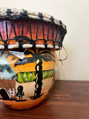 GHANA Hand Painted Drum