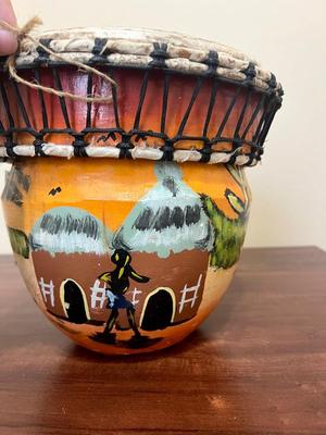 GHANA Hand Painted Drum