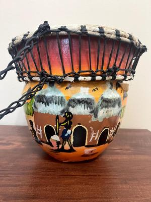GHANA Hand Painted Drum
