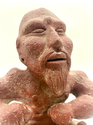 Pre Colombian Red Clay Figurine