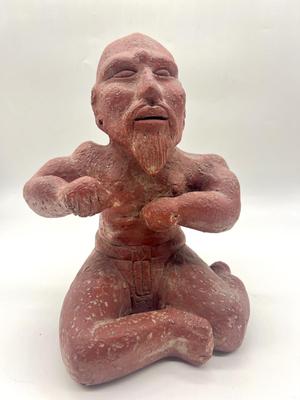Pre Colombian Red Clay Figurine