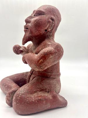 Pre Colombian Red Clay Figurine