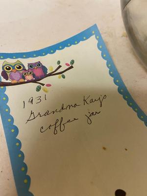 Antique Glass Candy Store/Coffee Jar with Lid