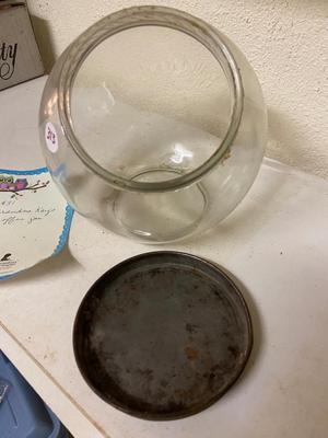 Antique Glass Candy Store/Coffee Jar with Lid