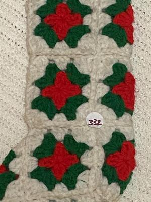 Hand Crocheted Granny Square Christmas Stockings | Lot Three