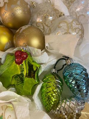 Mixed Modern and Vintage Christmas Ornament |. Lot One