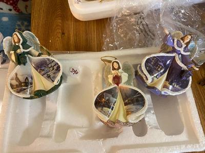 Thomas Kinkade Angel Ornaments, LIKE NEW
