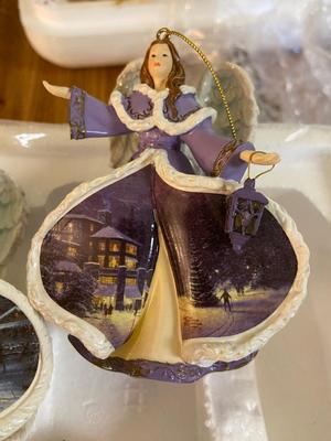 Thomas Kinkade Angel Ornaments, LIKE NEW