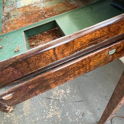 Lot 70 Wood painted metal table