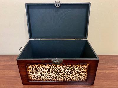 Wooden Storage Box Chetah Print