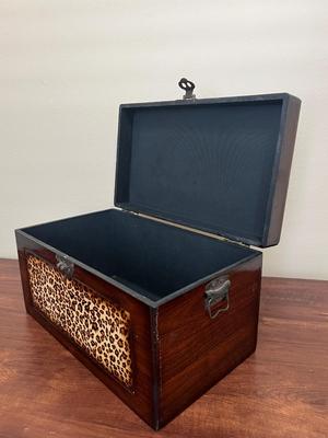 Wooden Storage Box Chetah Print