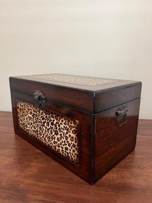 Wooden Storage Box Chetah Print