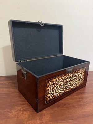 Wooden Storage Box Chetah Print