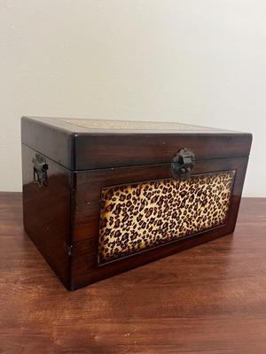 Wooden Storage Box Chetah Print