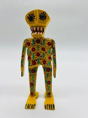 Wooden Folk Art Day Of The Dead Wooden Figurines