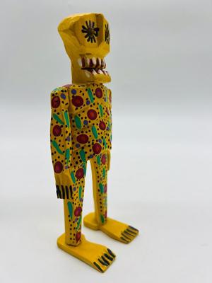 Wooden Folk Art Day Of The Dead Wooden Figurines