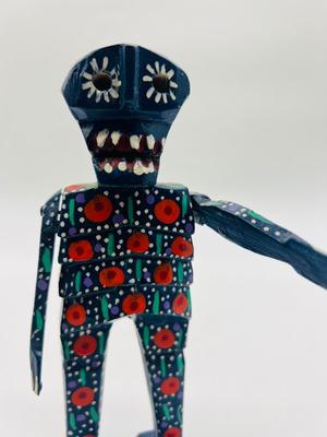Wooden Folk Art Day Of The Dead Wooden Figurines