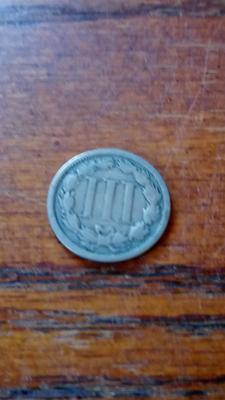 LOT 93 1865 THREE CENT COIN