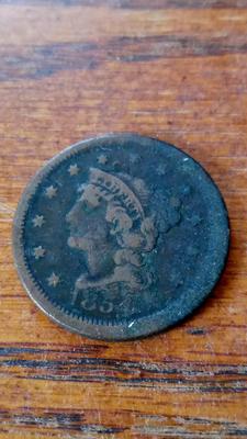 LOT 95 1854 LARGE CENT