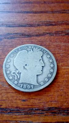 LOT 100 1897 BARBER HALF DOLLAR