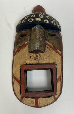 Carved Wood Mask Wall Decor
