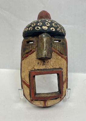 Carved Wood Mask Wall Decor