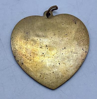 New York World's Fair 1964-1965 Brass Heart-shaped Charm or Pendant